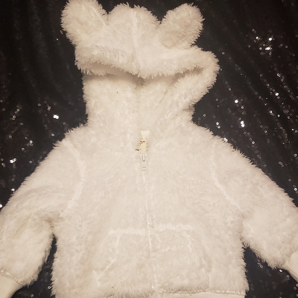 White fluffy hoodie